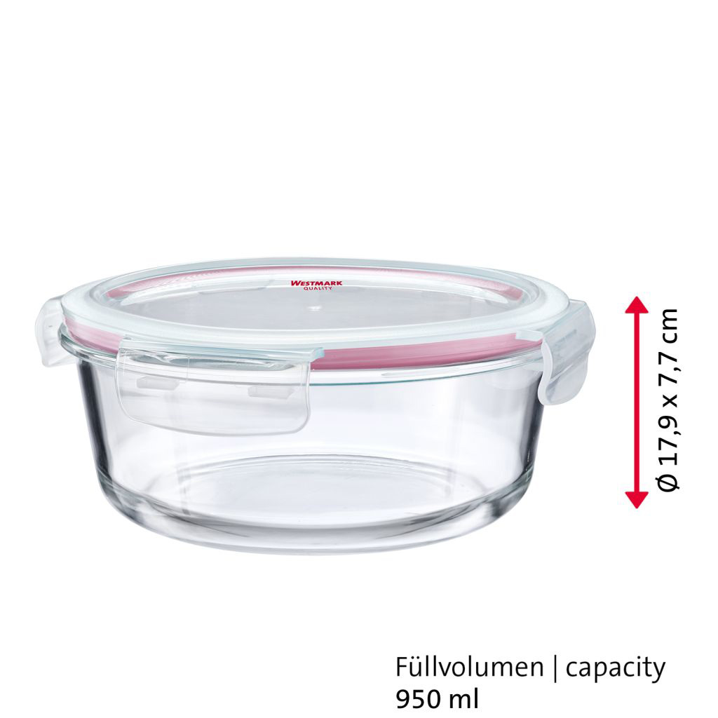 Frischhaltedose aus Glas, rund