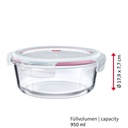 Frischhaltedose aus Glas, rund