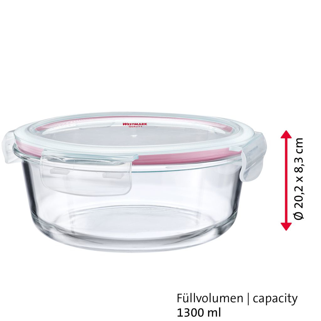 Frischhaltedose aus Glas, rund