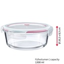 Frischhaltedose aus Glas, rund