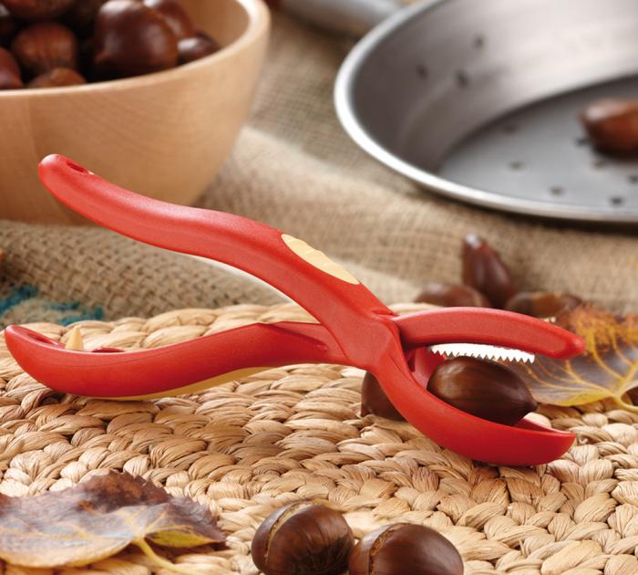 Maronischneider Kunststoff/Edelstahl rot