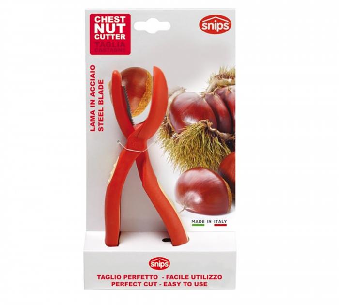 Maronischneider Kunststoff/Edelstahl rot