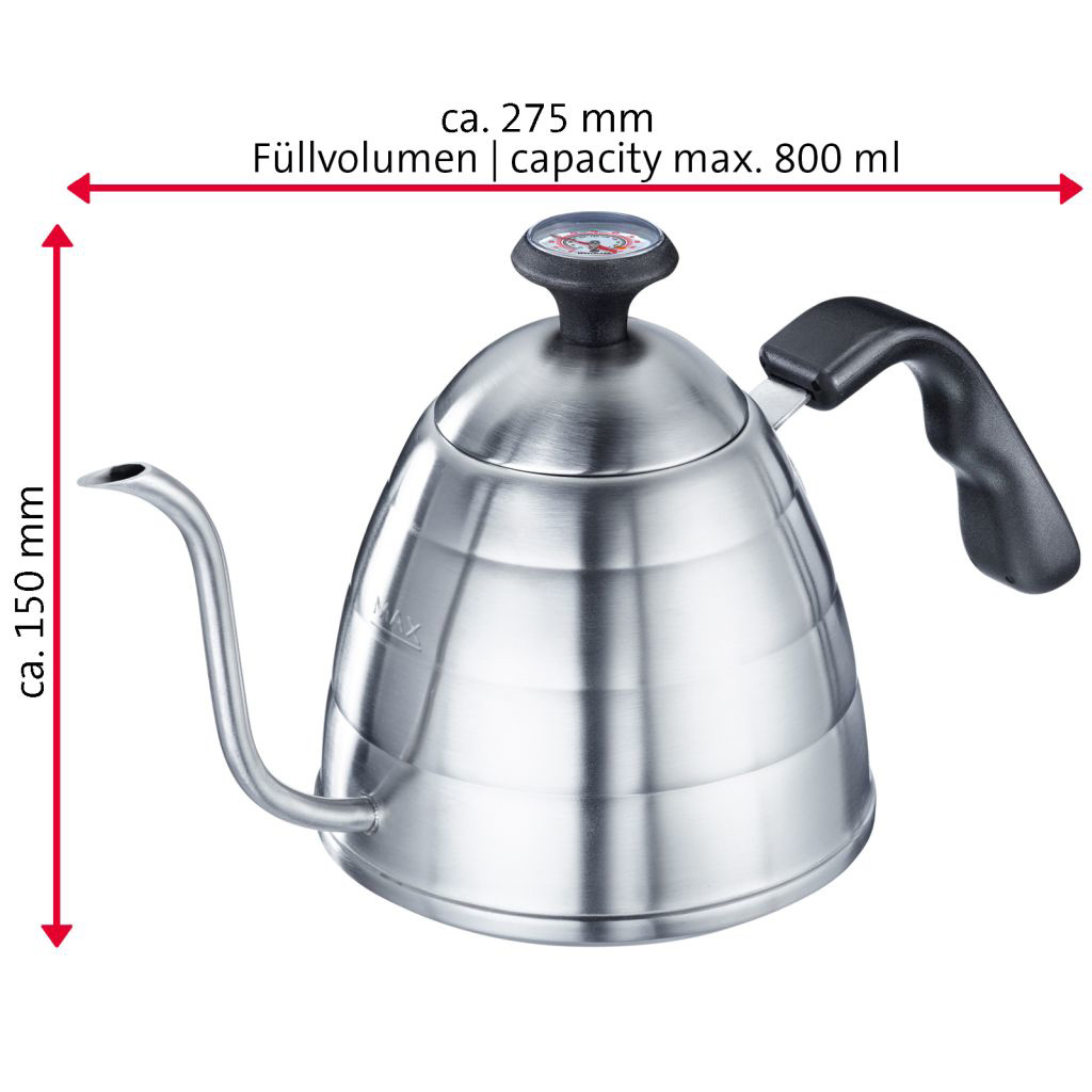 Schwanenhalskessel mit Thermometer »Brasilia Plus«, 800 ml