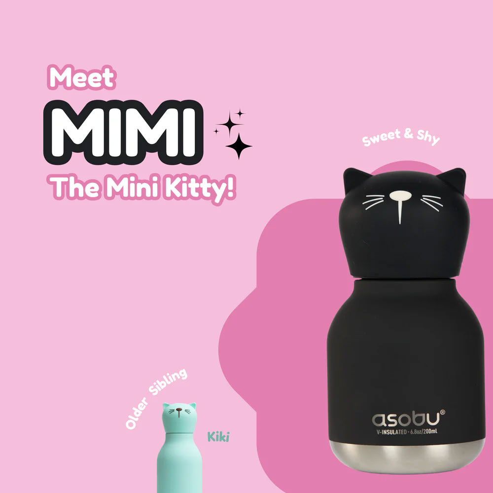 Mini Isolierflasche Katze