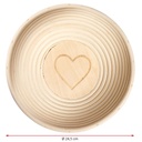 Set Gärkörbchen rund, mit Herz, Ø 24,5 x 8,5 cm, mit Bezug