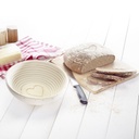 Set Gärkörbchen rund, mit Herz, Ø 24,5 x 8,5 cm, mit Bezug