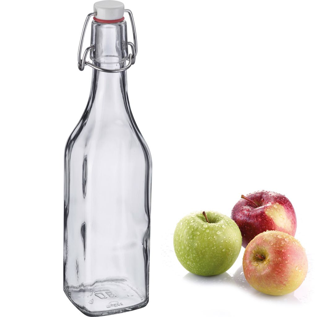 Bügelverschlussflasche eckig, 500 ml