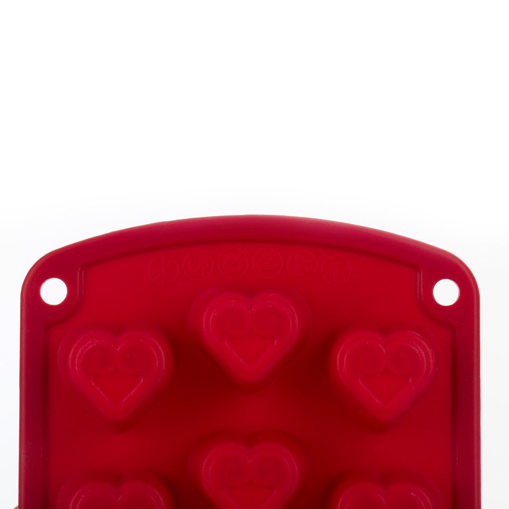 Silikon-Pralinenform »Herz«, rot