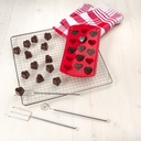 Silikon-Pralinenform »Herz«, rot