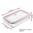 Glas-Auflaufform, 2200 ml