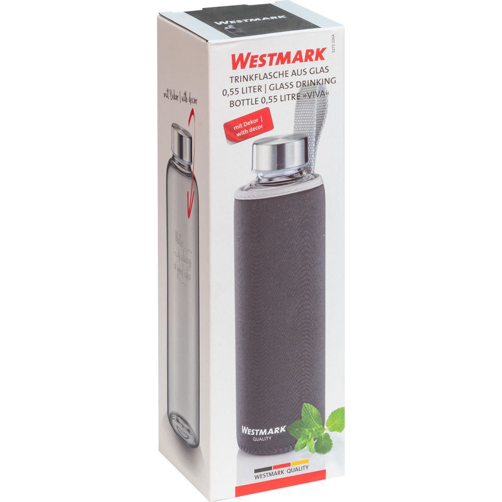 Trinkflasche »Viva« aus Glas mit Cover