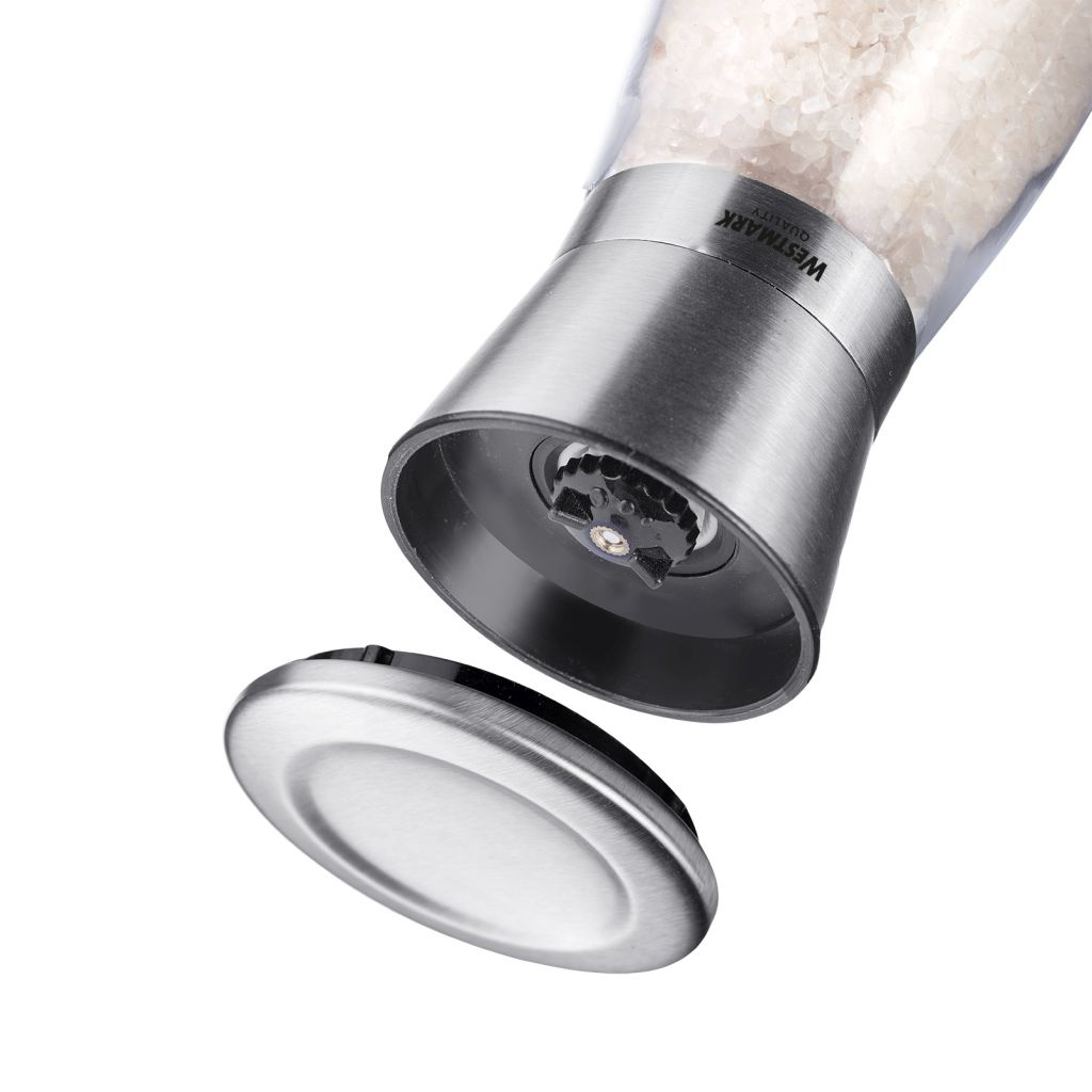 6 Gewürzmühlen »Edelstahl«, im Display