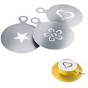 3 Dekorierschablonen »Cappuccino«