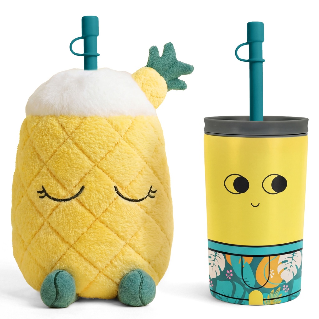 Isolierbecher Pip, der Ananas-Fuzzie, 355 ml