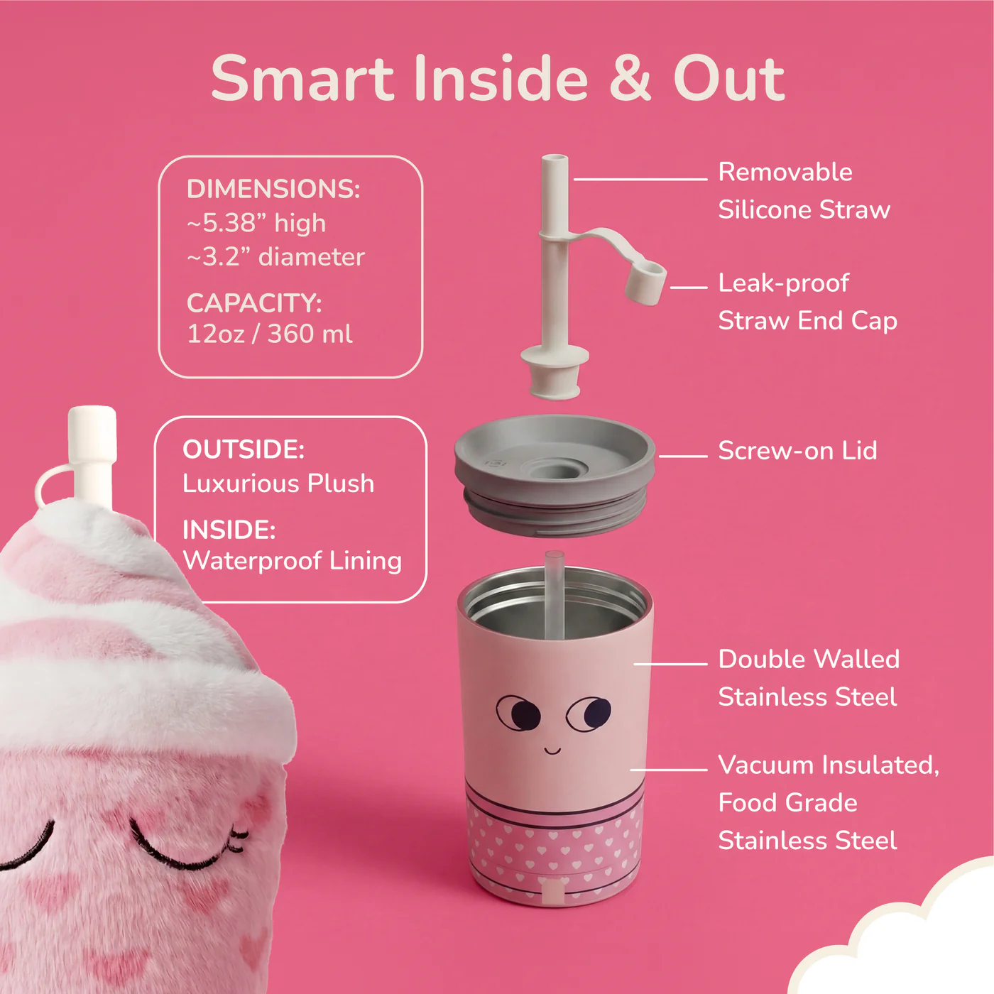 Isolierbecher Lulu, der Liebeskäfer-Fuzzie, 360 ml