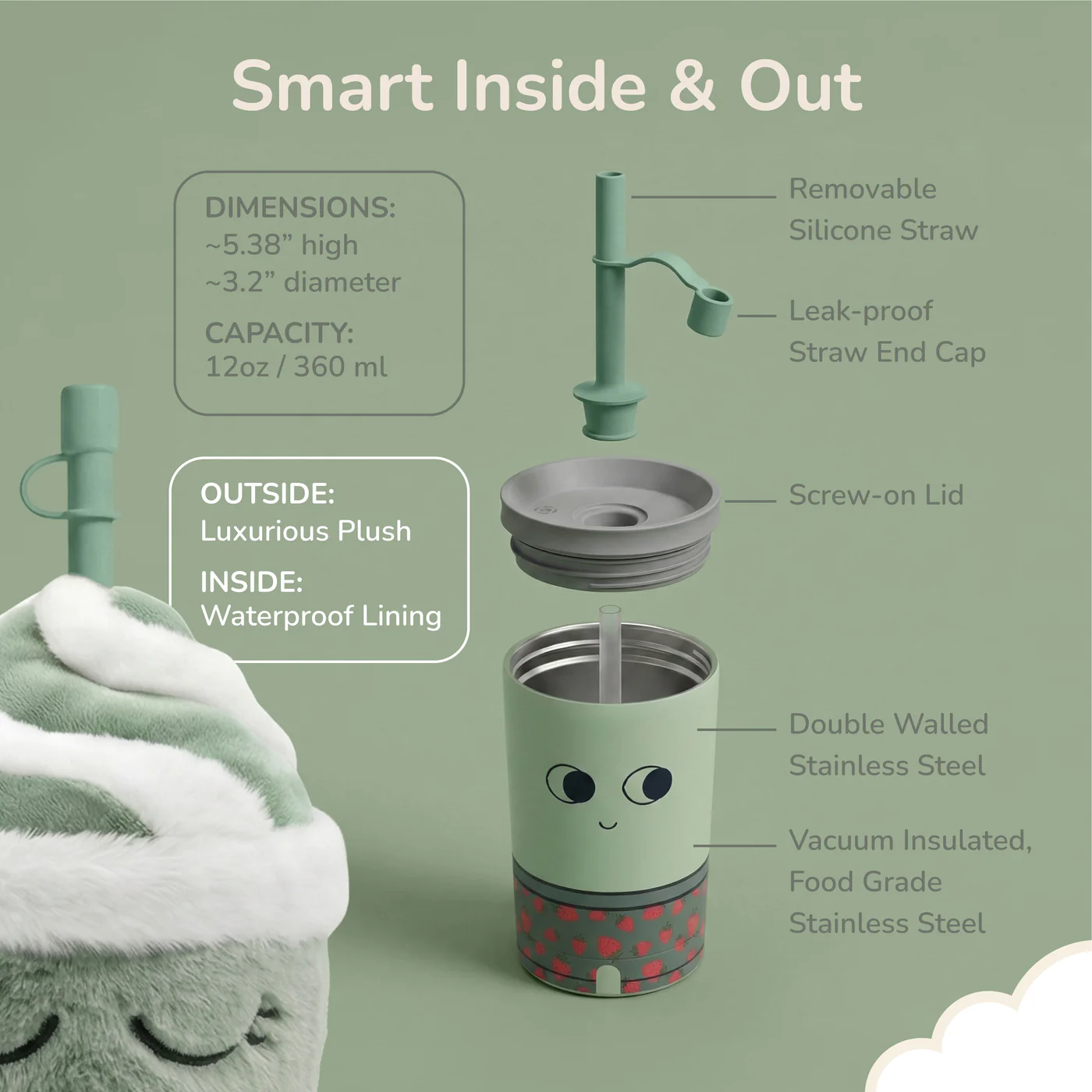 Isolierbecher Mimi, der Achtsame-Fuzzie, 360 ml