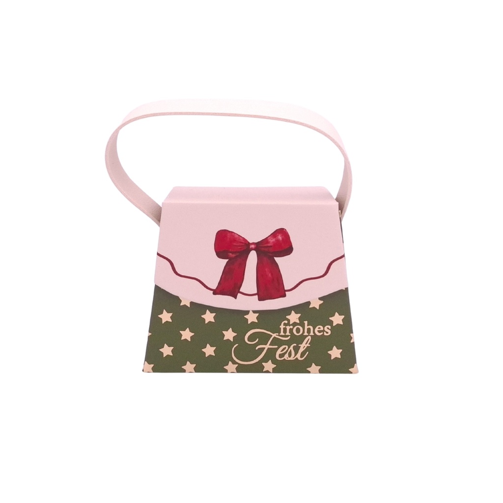 Mini Handtaschen-Geschenkschachtel, Frohes Fest