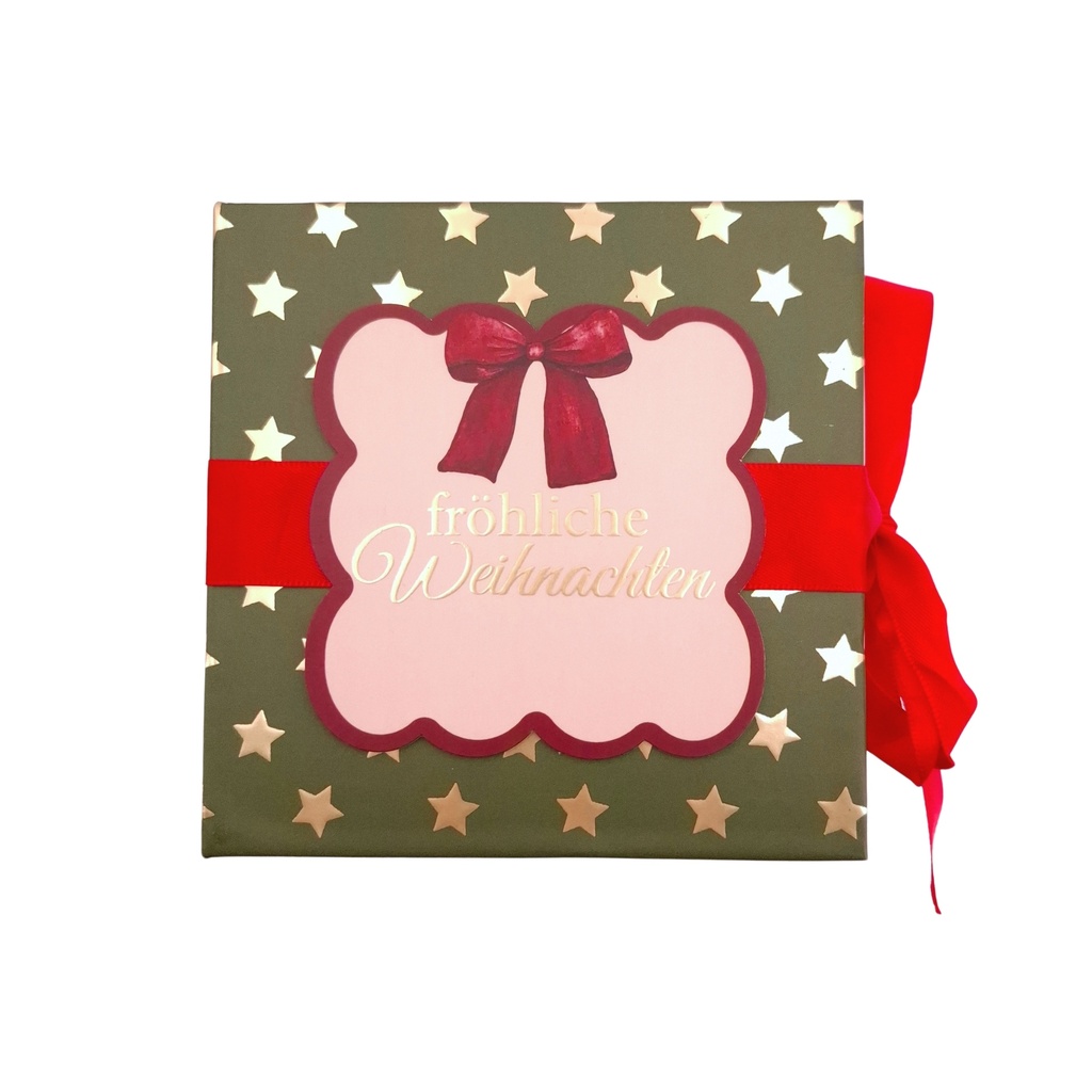 Schleifen-Geschenkschachtel 13 cm, Fröhl.  Weih.