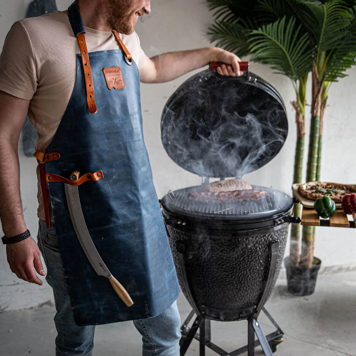 Mr. Smith Lederschürze Pocket 