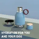 Isolierflasche für Hunde blau