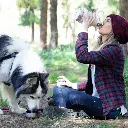 Isolierflasche für Hunde Rosa