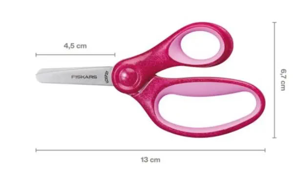 Kinderschere 13 cm mit abgerundeter Spitze