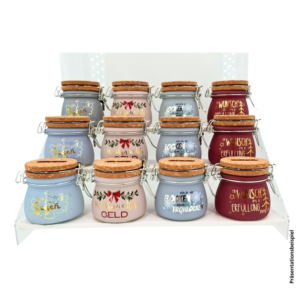 SET Sparglas MINI Weihnachten, 16 Stk, 4-fach sort