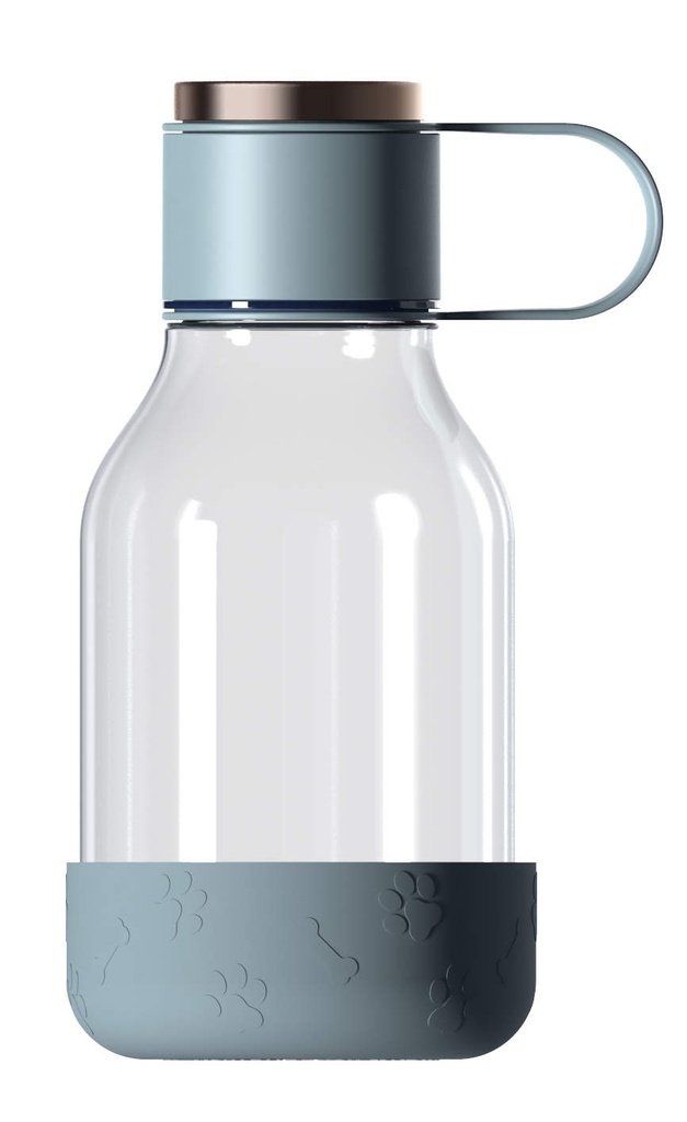 Isolierflasche für Hunde stoß- und kratzfest Blau