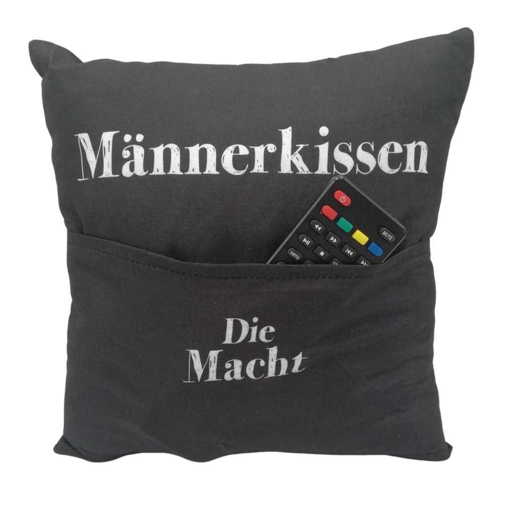 Kissen 25 x 25 cm mit Tasche, Männerkissen (4 Stk)