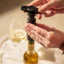 Weinpumpe schwarz (1 Pumpe, 3 Wein Stopper, 1 Ausgießer) Faltschachtel