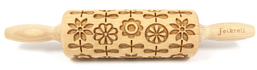 Nudelholz Skandinavische Blumen