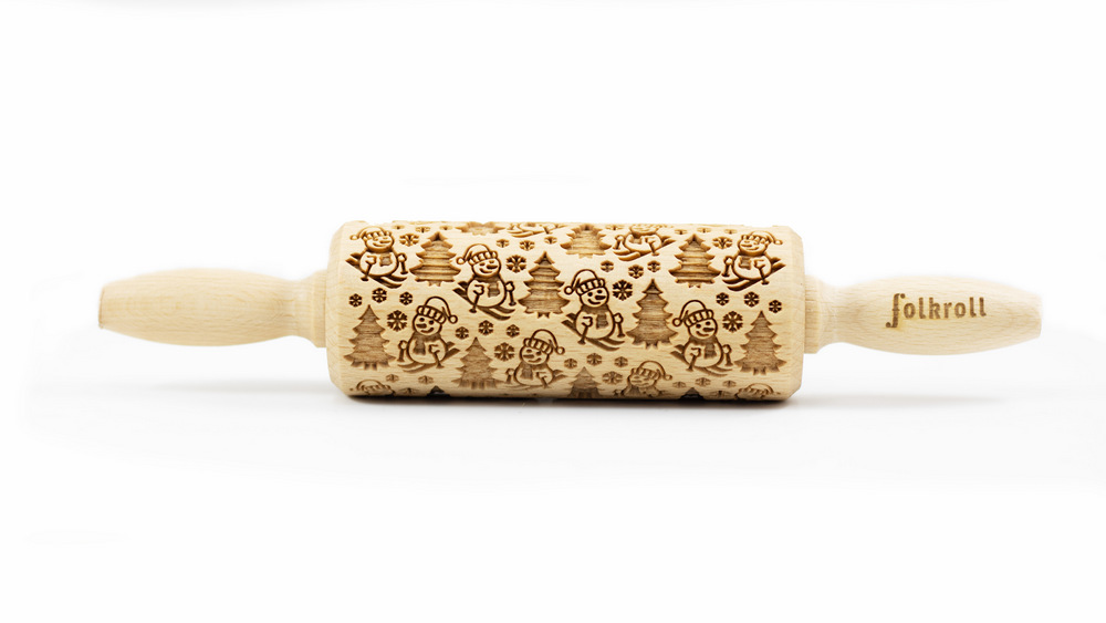 Nudelholz Schneemann