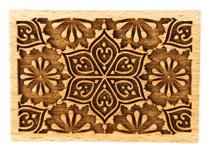 Stempel Blumenmandala rechteckig