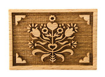 Stempel Blume rechteckig