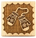 Stempel Handschuhe quadratisch