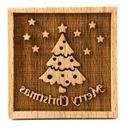 Stempel Merry Christmas quadratisch