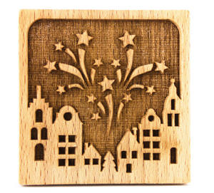 Stempel New Year quadratisch