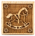 Stempel Schaukelpferd quadratisch