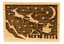 Stempel Santas Schlitten rechteckig