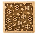 Stempel Schneeflocke & Sterne quadratisch