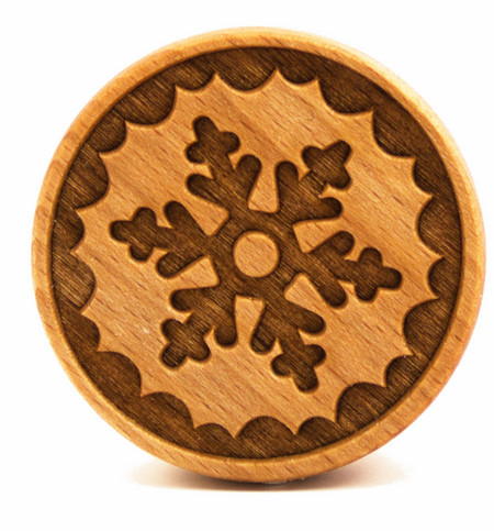 Stempel Schneeflocke rund