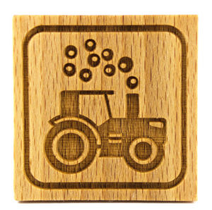 Stempel Traktor quadratisch