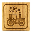 Stempel Traktor quadratisch