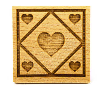 Stempel Herz quadratisch