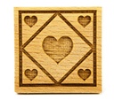 Stempel Herz quadratisch
