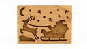 Stempel Weihnachtsschlitten rechteckig