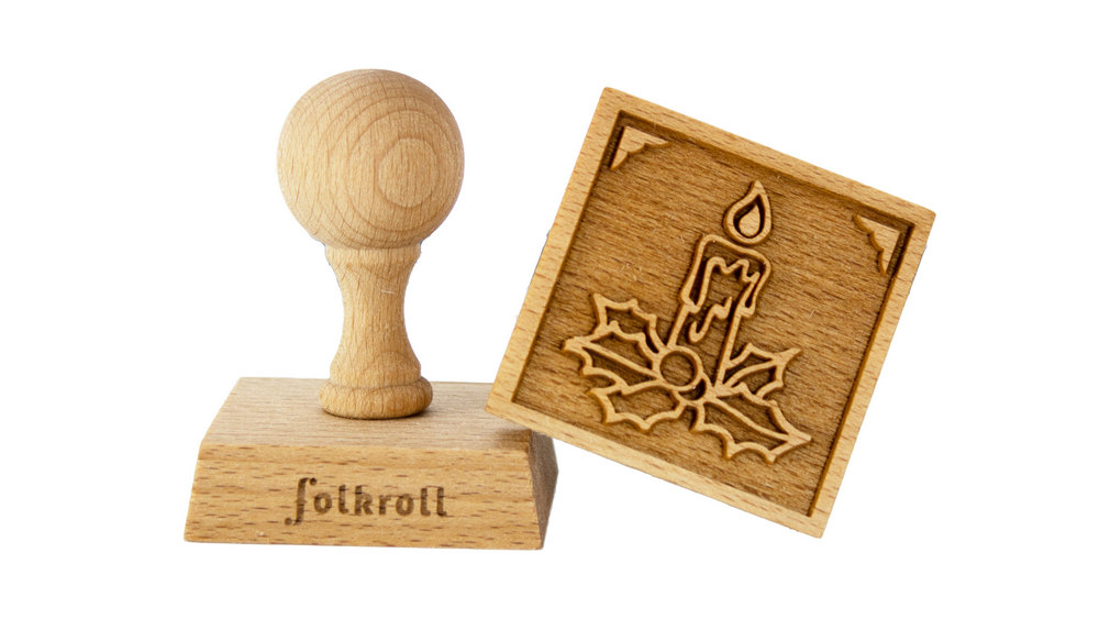 Stempel Adventkerze quadratisch