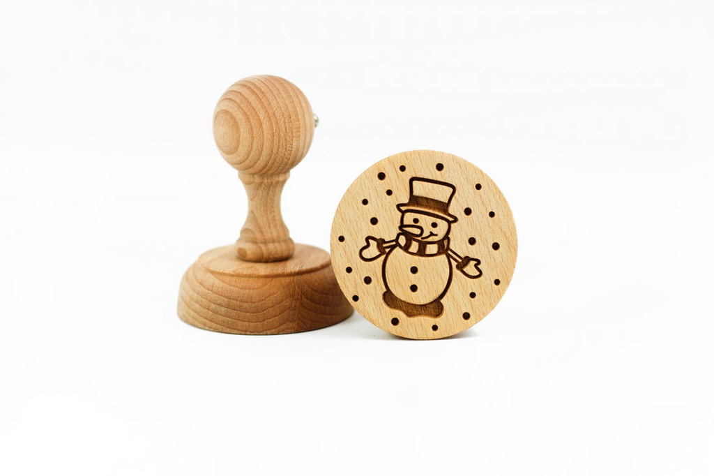 Stempel Schneemann rund