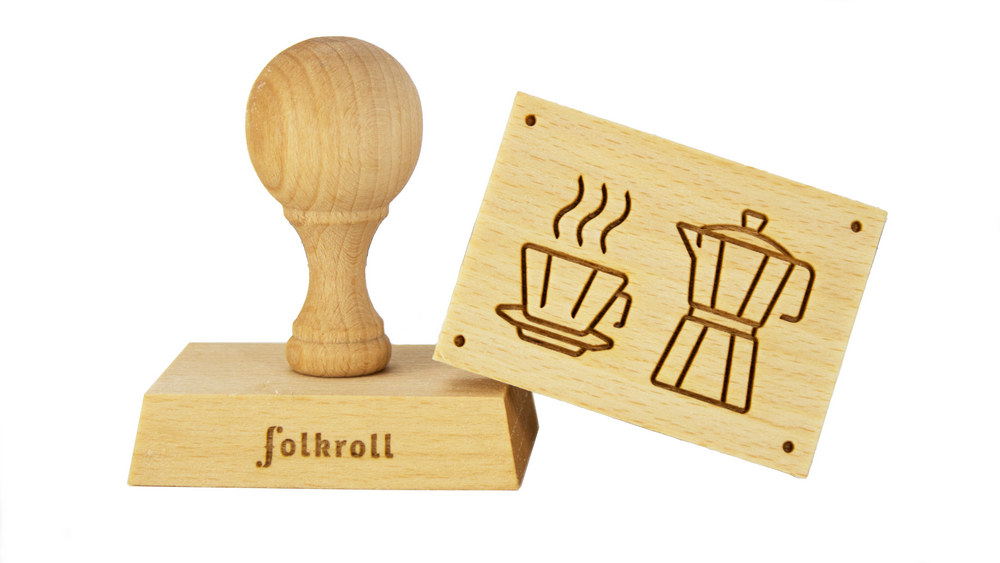 Stempel Kaffeemaschine rechteckig