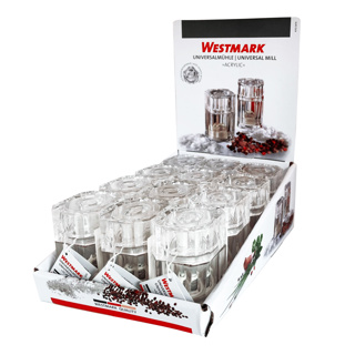 Display mit 12 Universalmühlen »Acrylic«